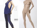 Манекен женский в позе стоя с париком, телесный